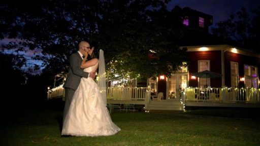 Appel Inn Wedding samantha and tyler kissing by tree