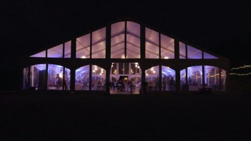 Lake View Events Center Wedding Tent Night